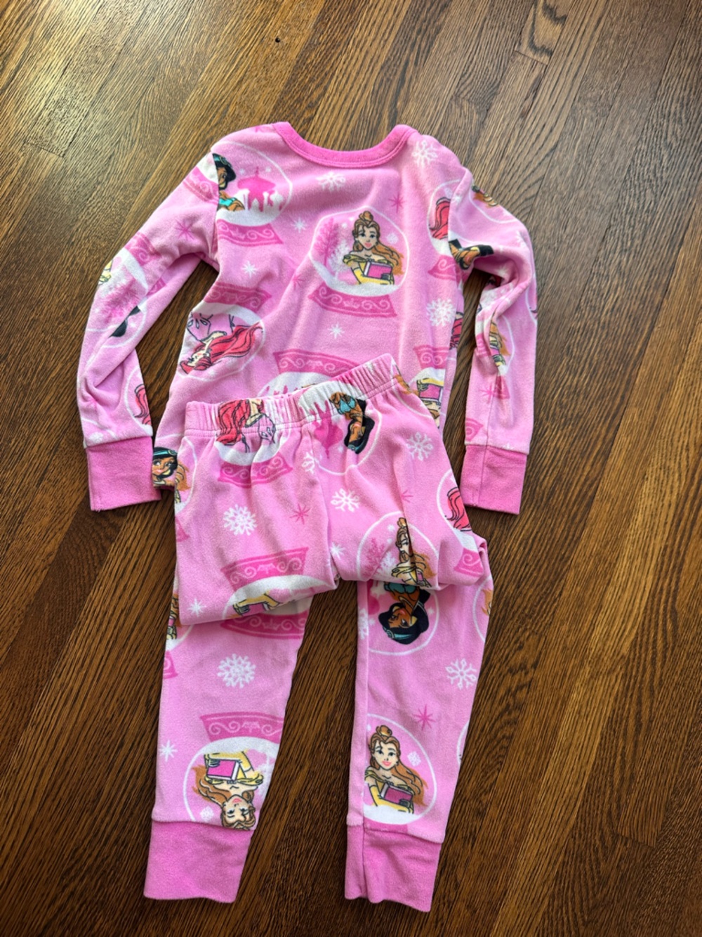 Pink Girls' Princess Character Fleece Pajama Set
